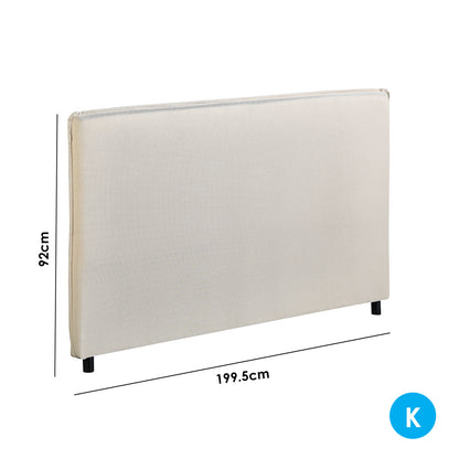 Milano Decor Malaga Bed Head Headboard Bedhead Upholstered-Bed Frames &amp; Bases-PEROZ Accessories