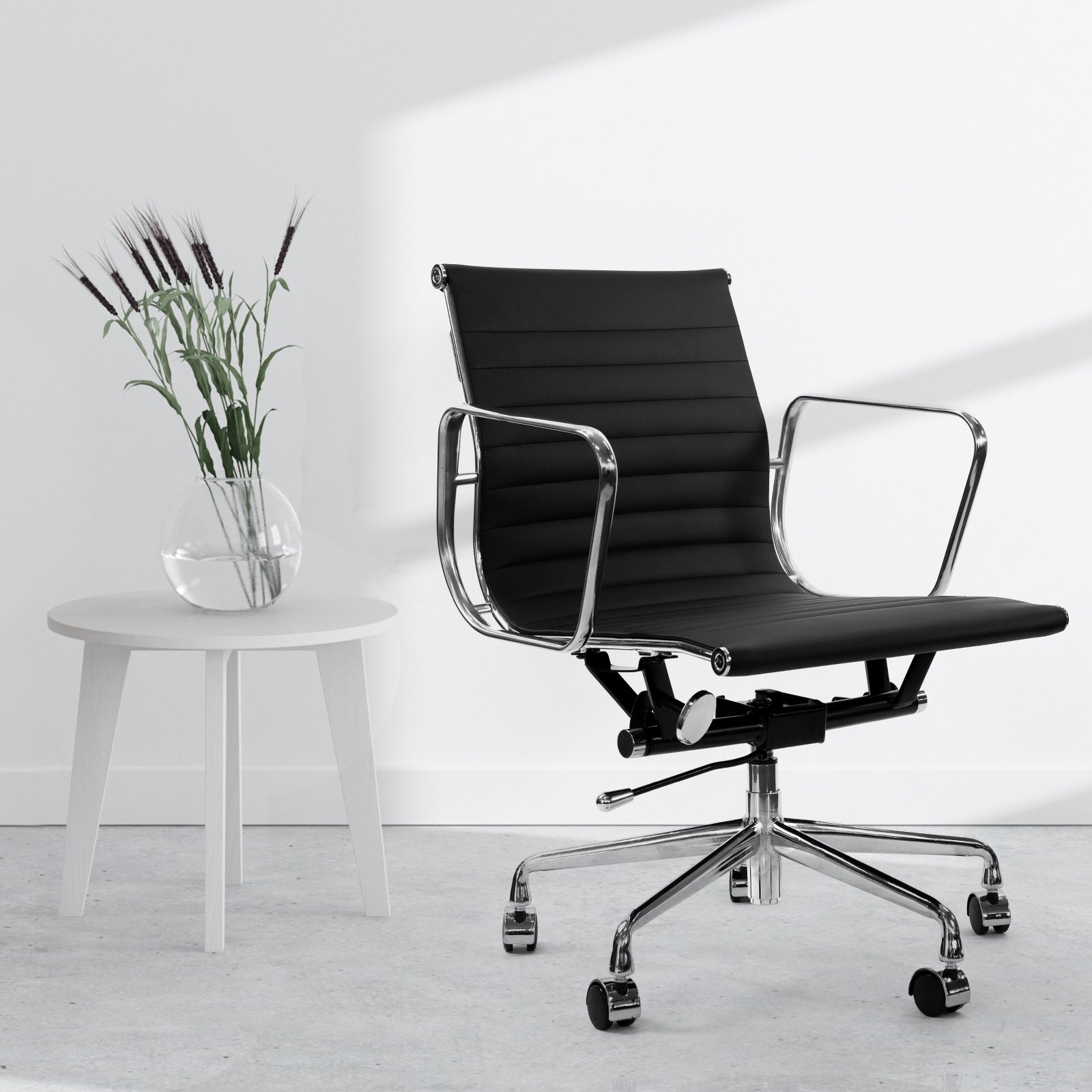 Milano Home Office Computer Chair PU Leather Adjustable Seat Mid Back-Office Chairs-PEROZ Accessories