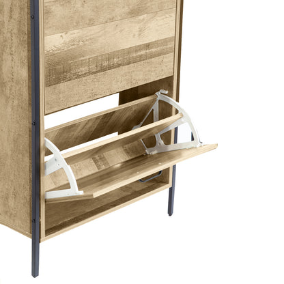 Milano Decor 12 Pair Wooden Shoe Cabinet Drawer Storage-Shoe Storage-PEROZ Accessories