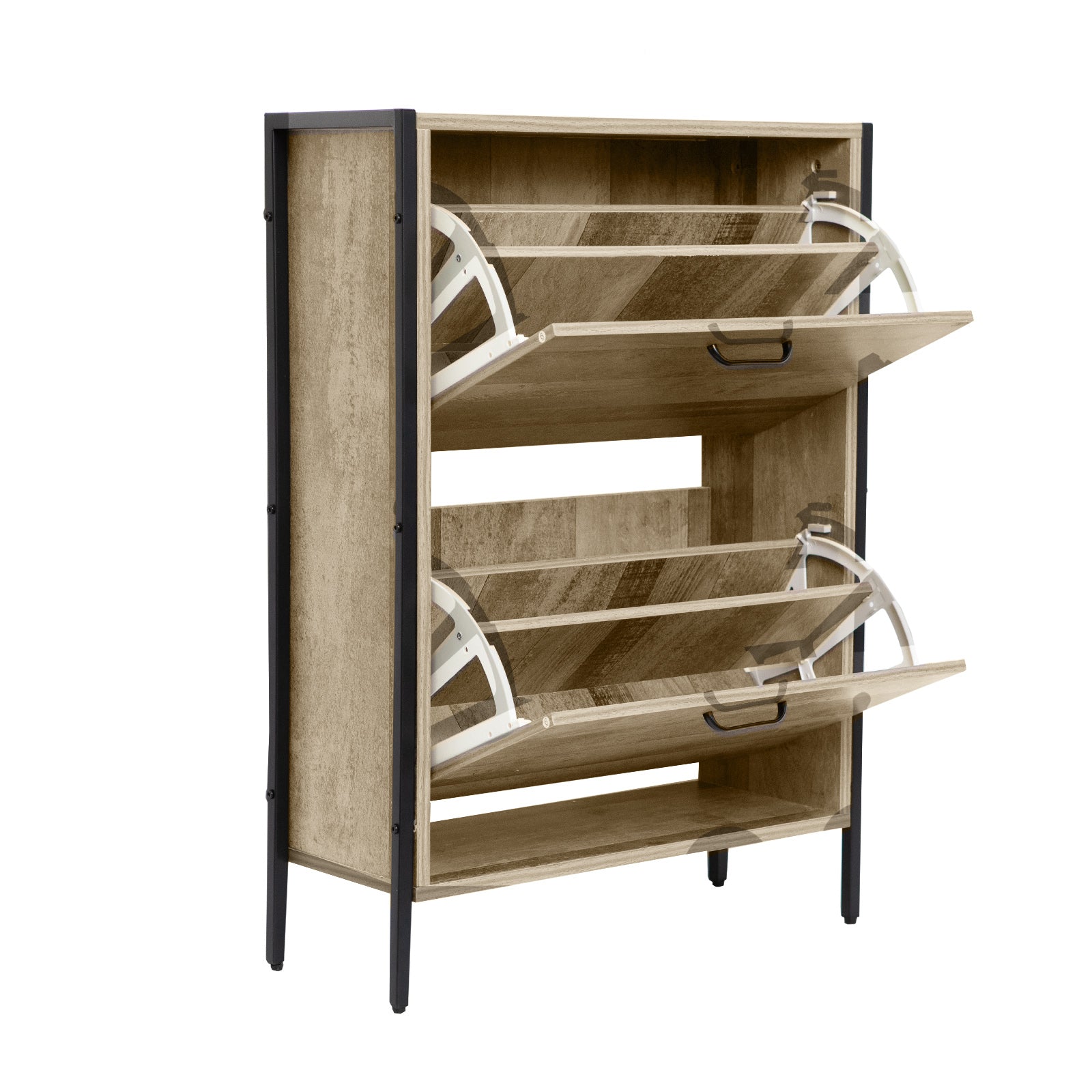 Milano Decor 12 Pair Wooden Shoe Cabinet Drawer Storage-Shoe Storage-PEROZ Accessories