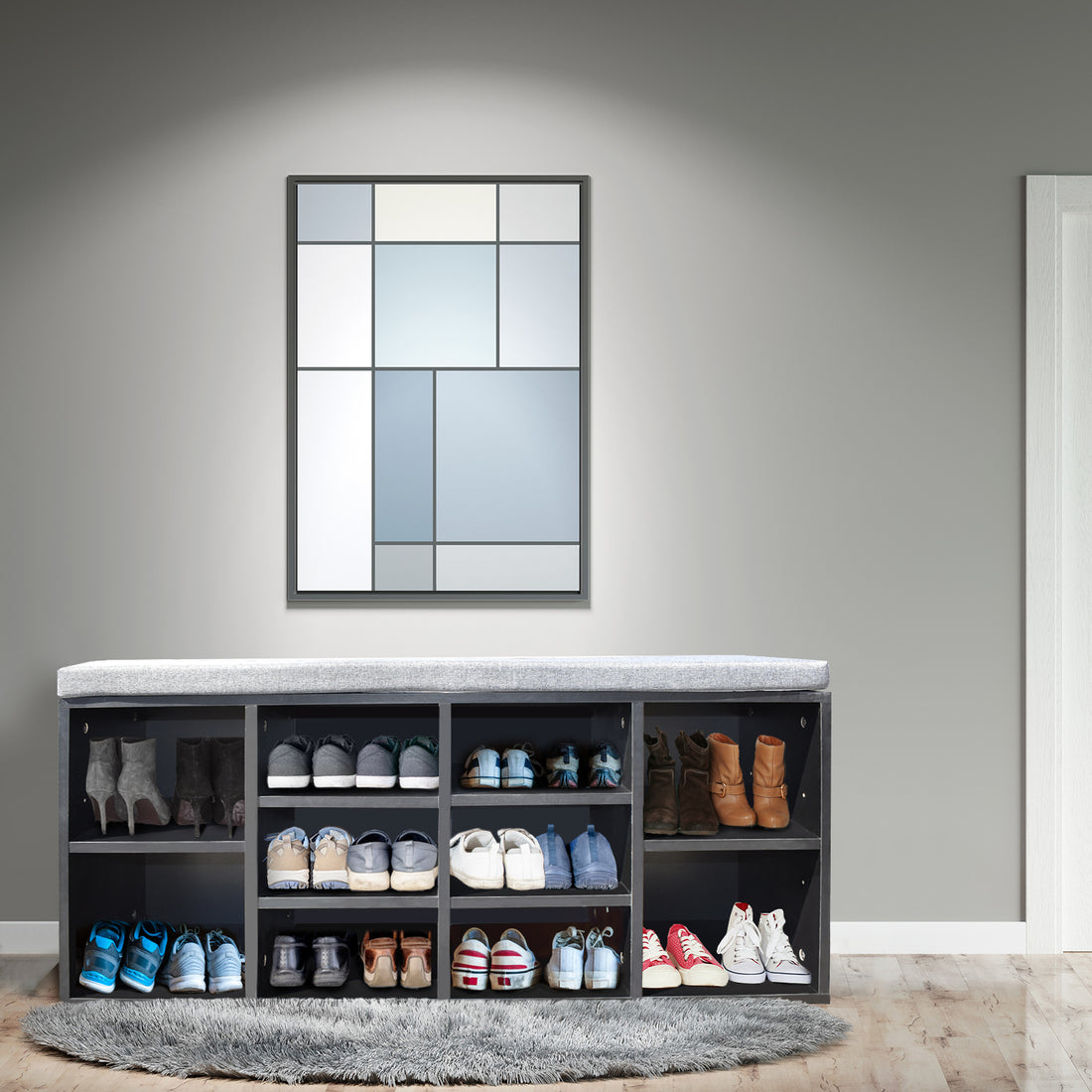 Milano Decor 2 in 1 Shoe Organiser With Bench Storage-Shoe Storage-PEROZ Accessories