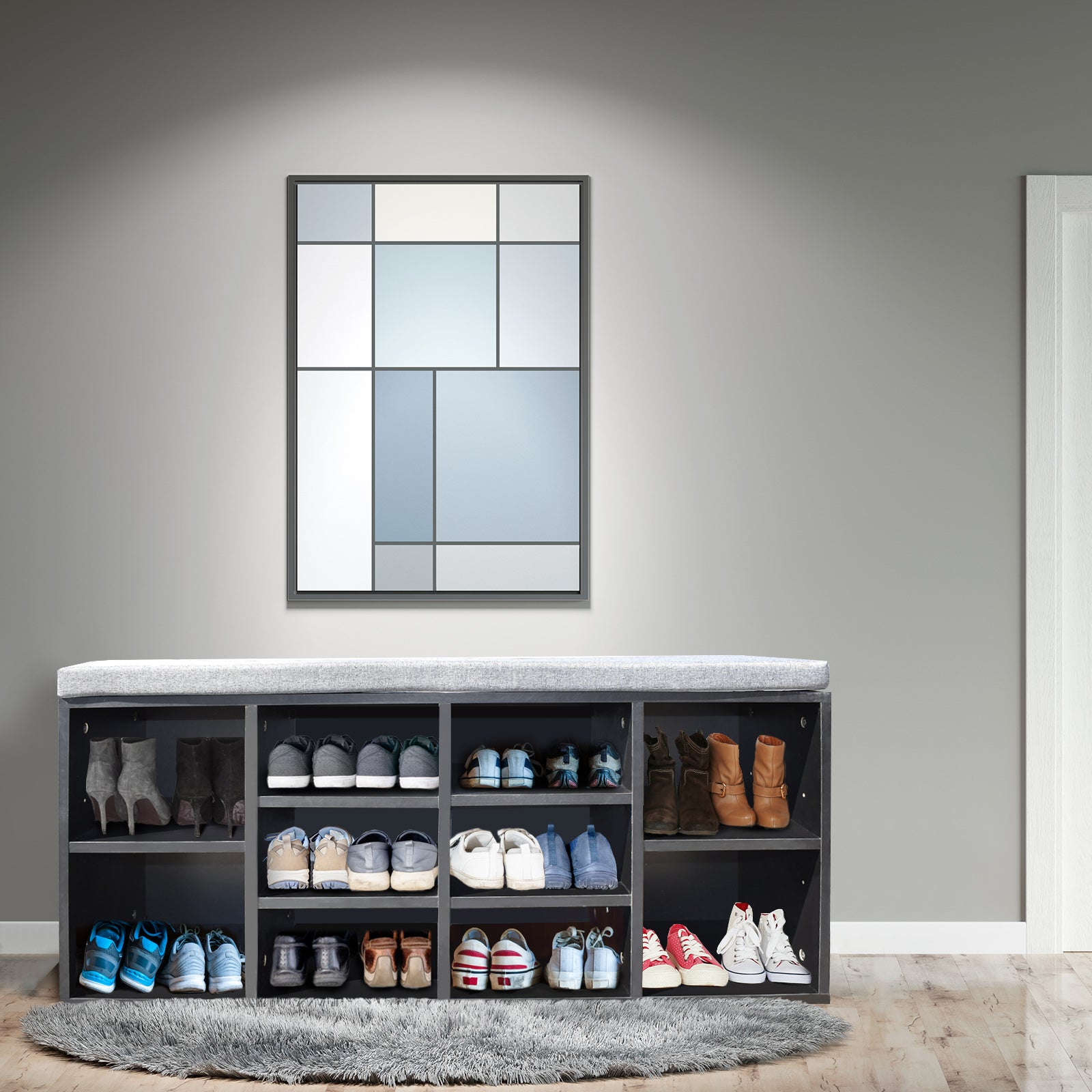Milano Decor 2 in 1 Shoe Organiser With Bench Storage-Shoe Storage-PEROZ Accessories