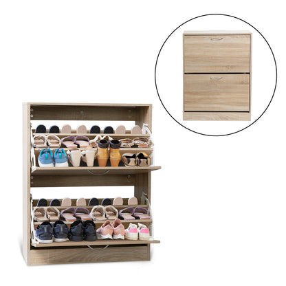 Milano Decor 24 Pair Wooden Shoe Cabinet Drawer Storage-Shoe Storage-PEROZ Accessories