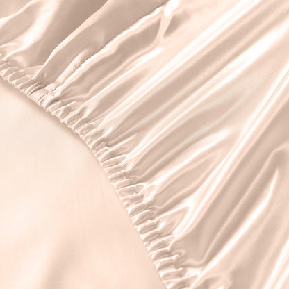 Royal Comfort Satin Sheet Set 3 Piece Fitted Sheet Pillowcase Soft Silky Smooth-Bed Linen-PEROZ Accessories