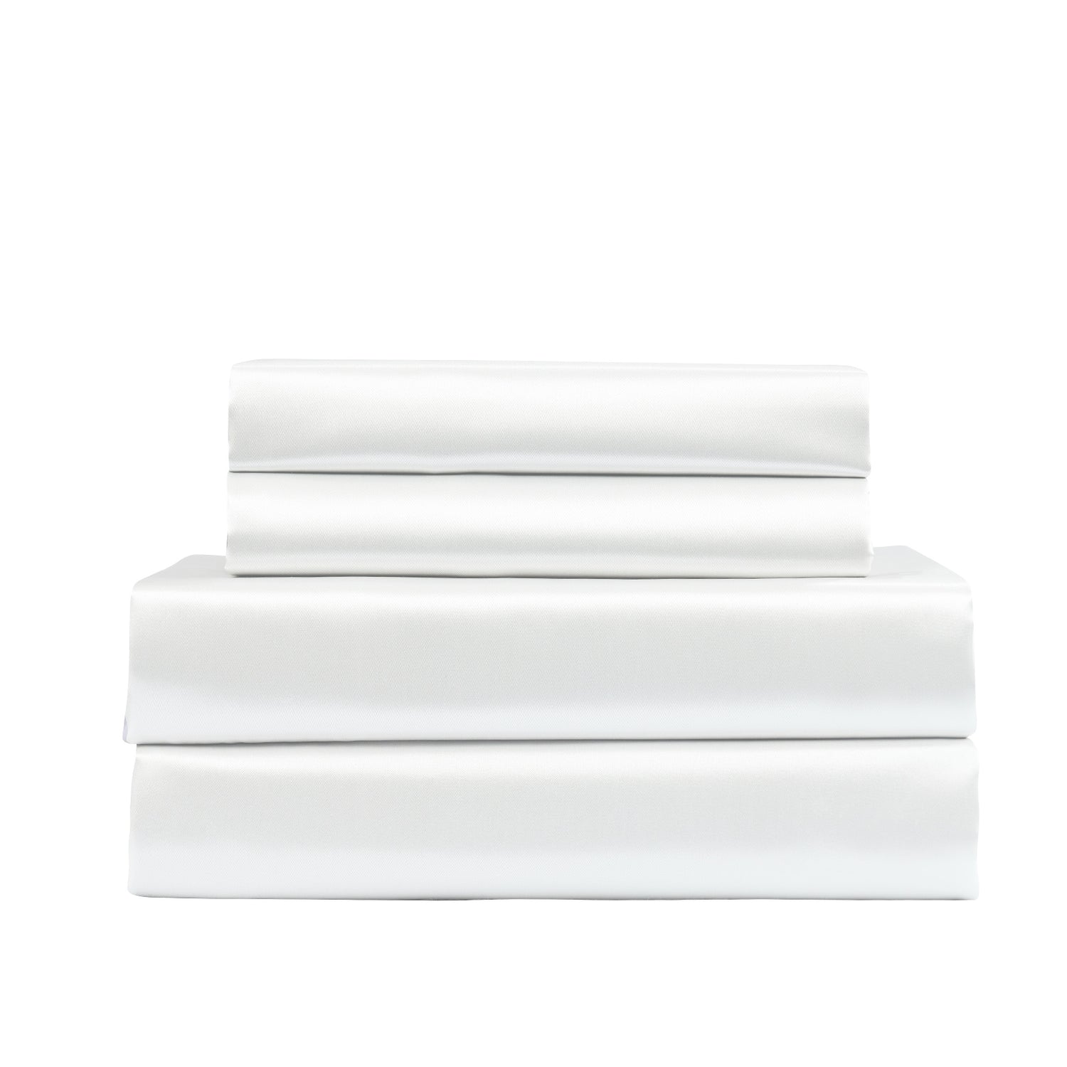 Royal Comfort Satin Sheet Set 4 Piece Fitted Flat Sheet Pillowcases Silky Smooth-Bed Linen-PEROZ Accessories