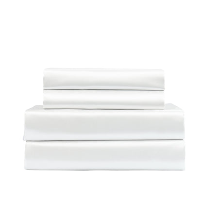 Royal Comfort Satin Sheet Set 4 Piece Fitted Flat Sheet Pillowcases Silky Smooth-Bed Linen-PEROZ Accessories