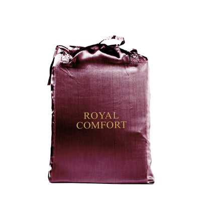 Royal Comfort Satin Sheet Set 4 Piece Fitted Flat Sheet Pillowcases Silky Smooth-Bed Linen-PEROZ Accessories