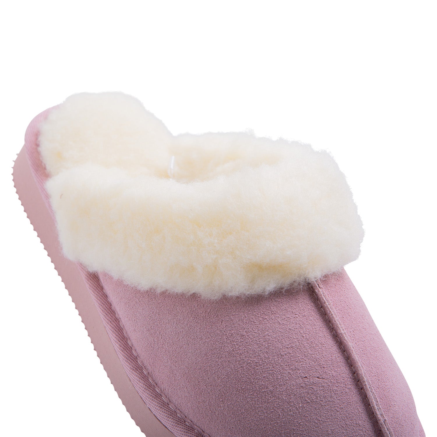 Royal Comfort Ugg Scuff Slippers Womens Leather Upper Wool Lining Breathable-Footwear-PEROZ Accessories