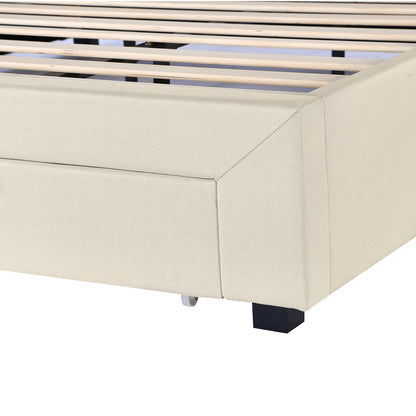 Milano Decor Palermo Bed Base with Drawers Upholstered Fabric Wood-Bed Frames &amp; Bases-PEROZ Accessories