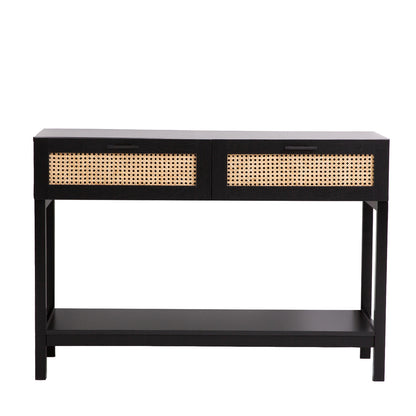 Casa Decor Tulum Rattan Console Table Entry Table Storage Hallway Wood-Tables-PEROZ Accessories