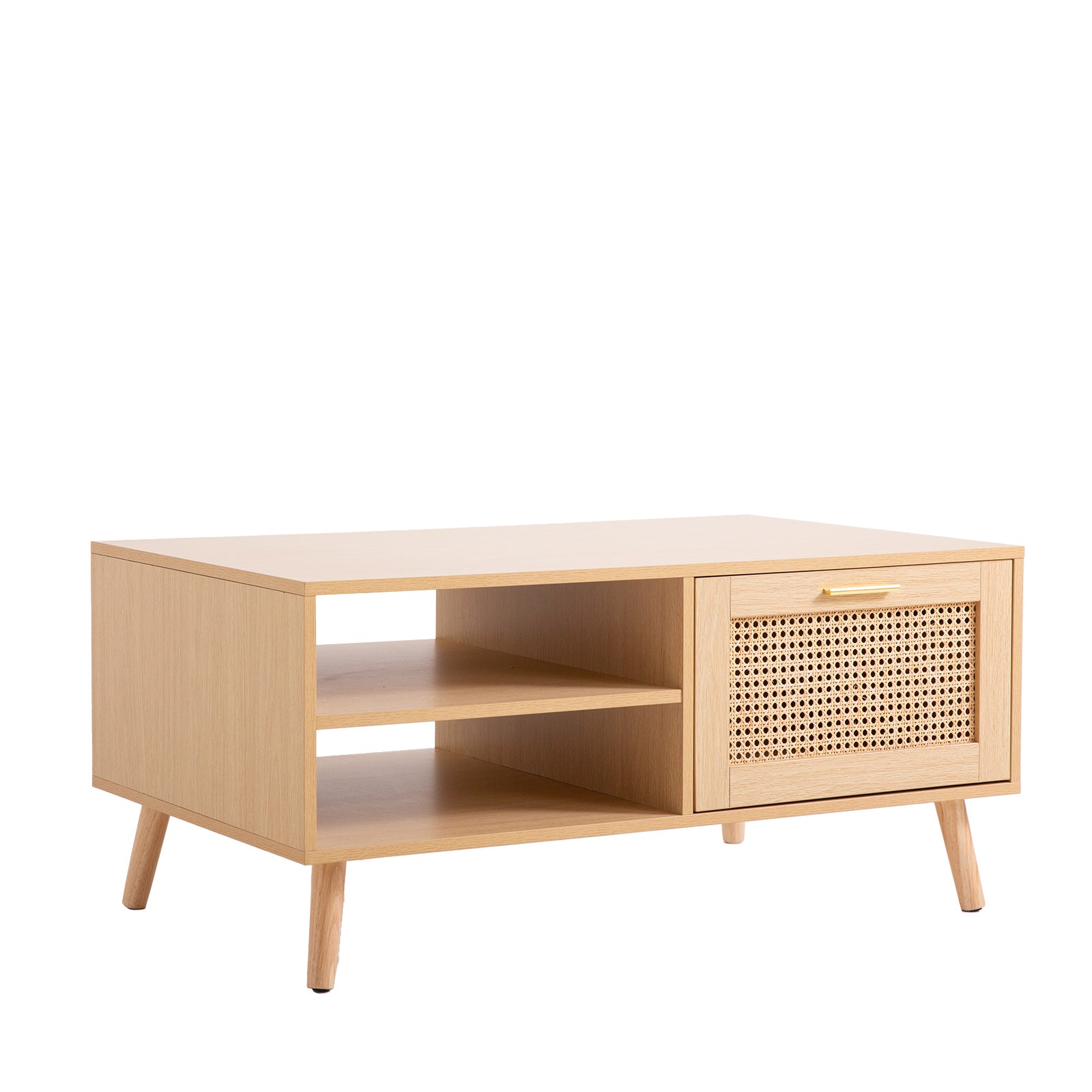 Casa Decor Santiago Rattan Coffee Table Storage Drawer Furniture Wooden-Tables-PEROZ Accessories