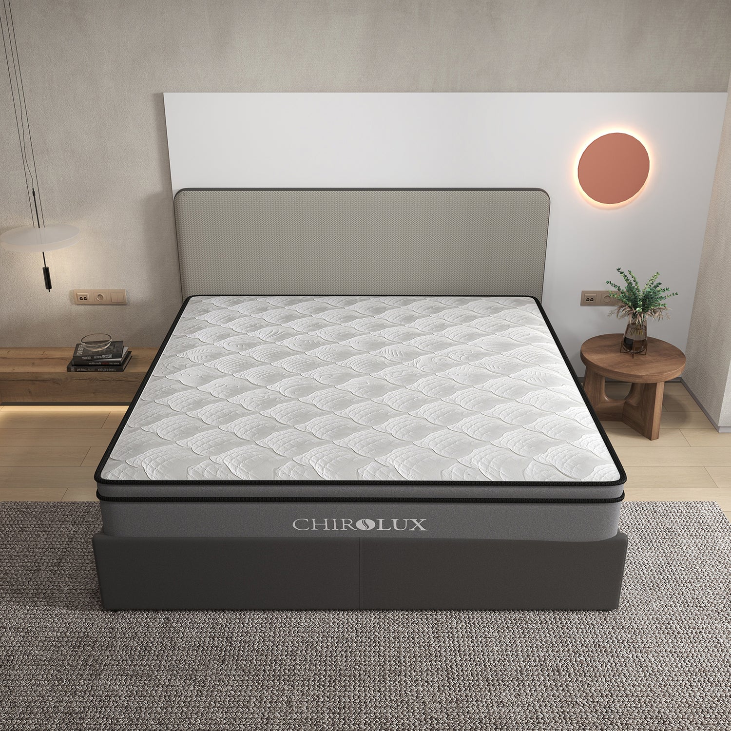 Chiro Lux Cooling Latex Foam Pocket Spring Mattress 5 Zone Medium Firmness-Mattresses &amp; Futons-PEROZ Accessories