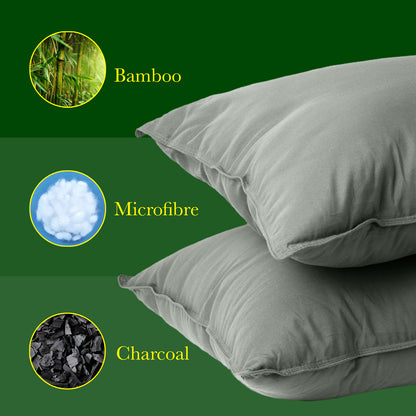 Royal Comfort Bamboo Pillow Hotel Quality Luxury Twin Pack-Bedding-PEROZ Accessories