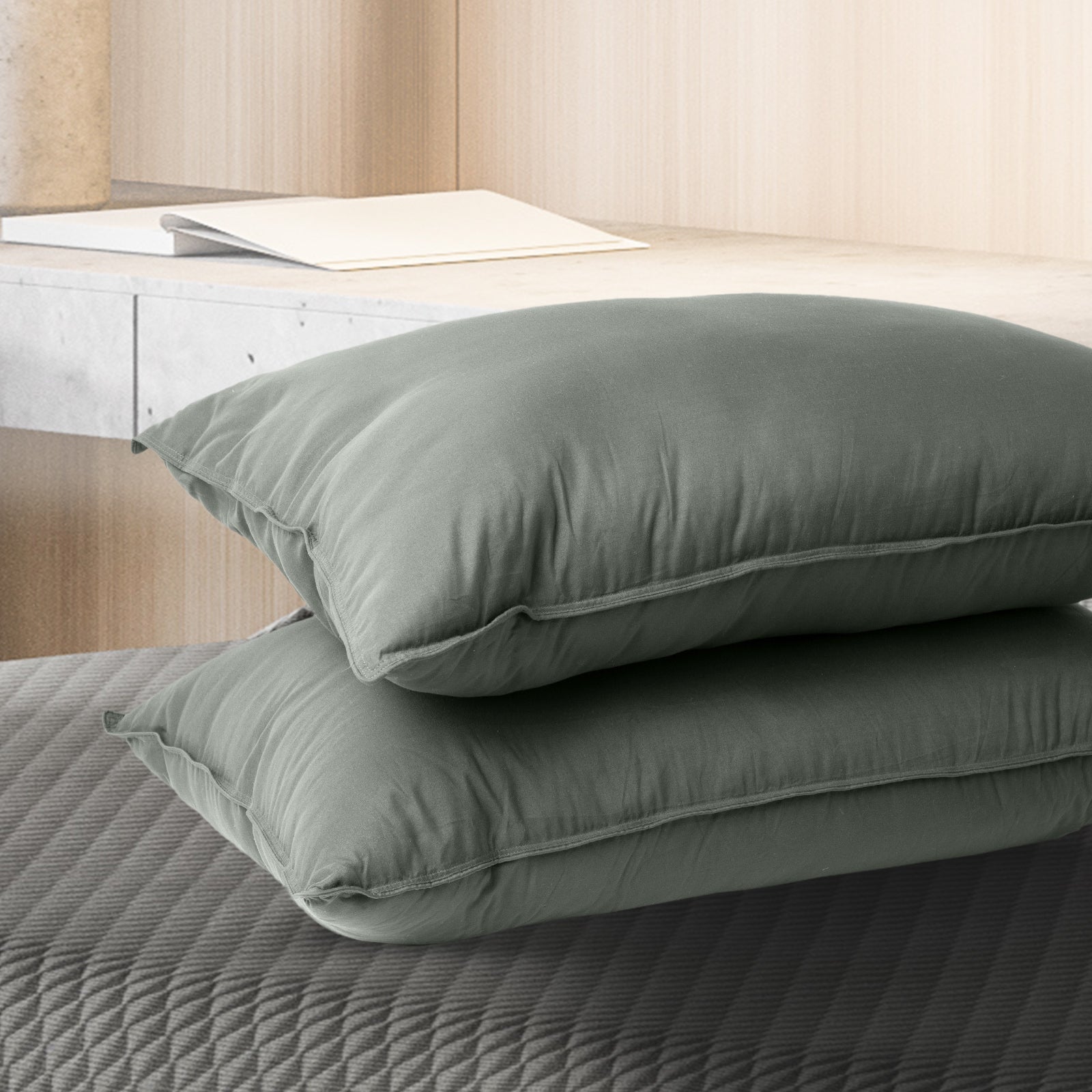 Royal Comfort Bamboo Pillow Hotel Quality Luxury Twin Pack-Bedding-PEROZ Accessories
