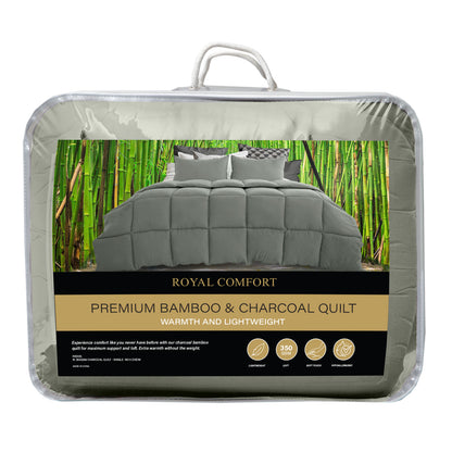 Royal Comfort 350GSM Bamboo Quilt Luxury Bedding Duvet All Seasons-Bedding-PEROZ Accessories