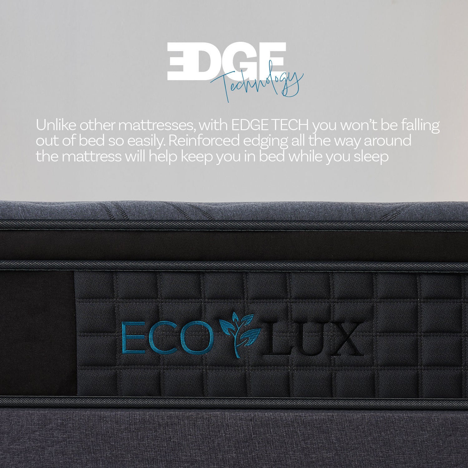 Eco Lux Edge Support Euro Top 7-Zone Pocket Spring Mattress Plush Medium Firm-Mattresses &amp; Futons-PEROZ Accessories