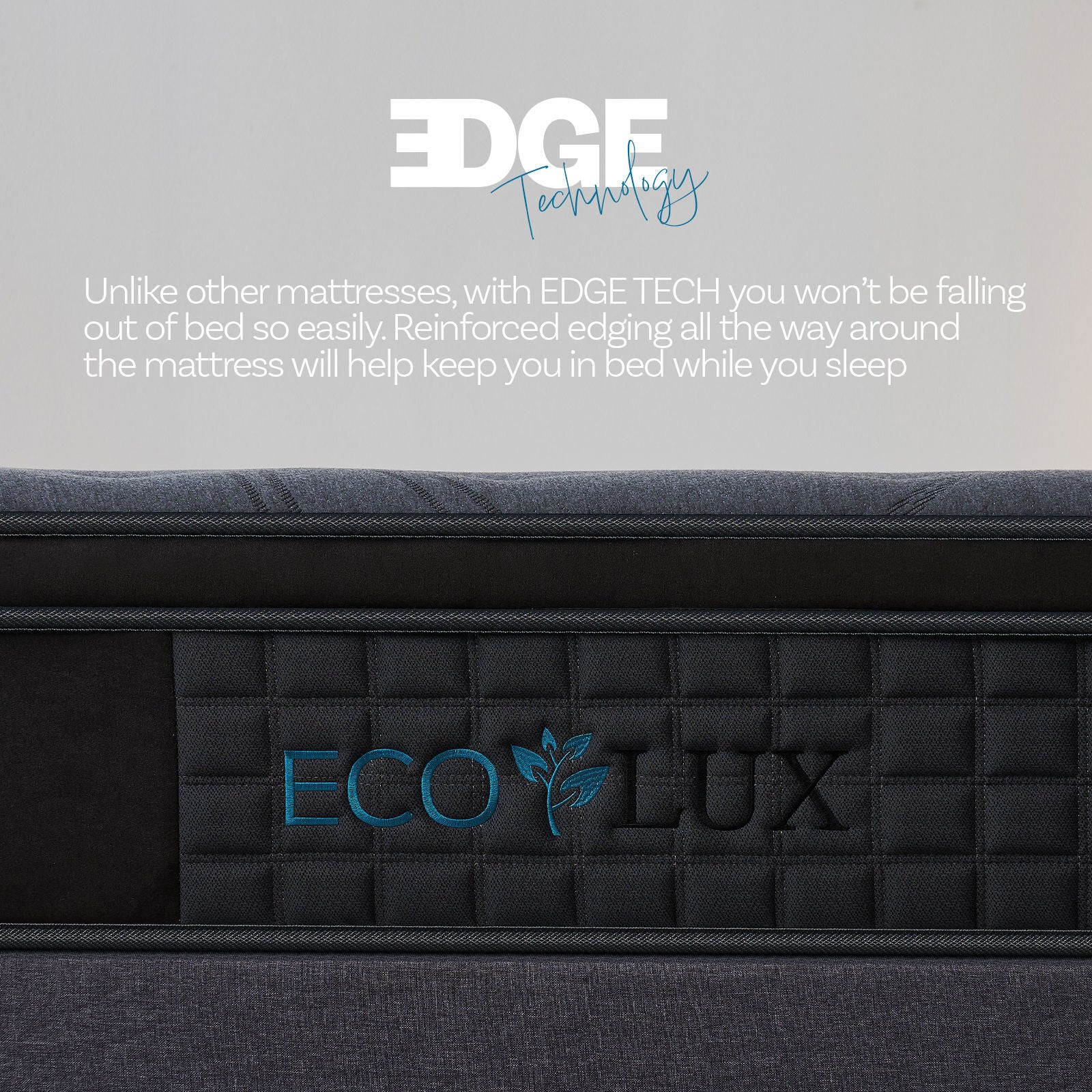 Eco Lux Edge Support Euro Top 7-Zone Pocket Spring Mattress Plush Medium Firm-Mattresses &amp; Futons-PEROZ Accessories
