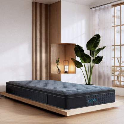 Eco Lux Edge Support Euro Top 7-Zone Pocket Spring Mattress Plush Medium Firm-Mattresses &amp; Futons-PEROZ Accessories