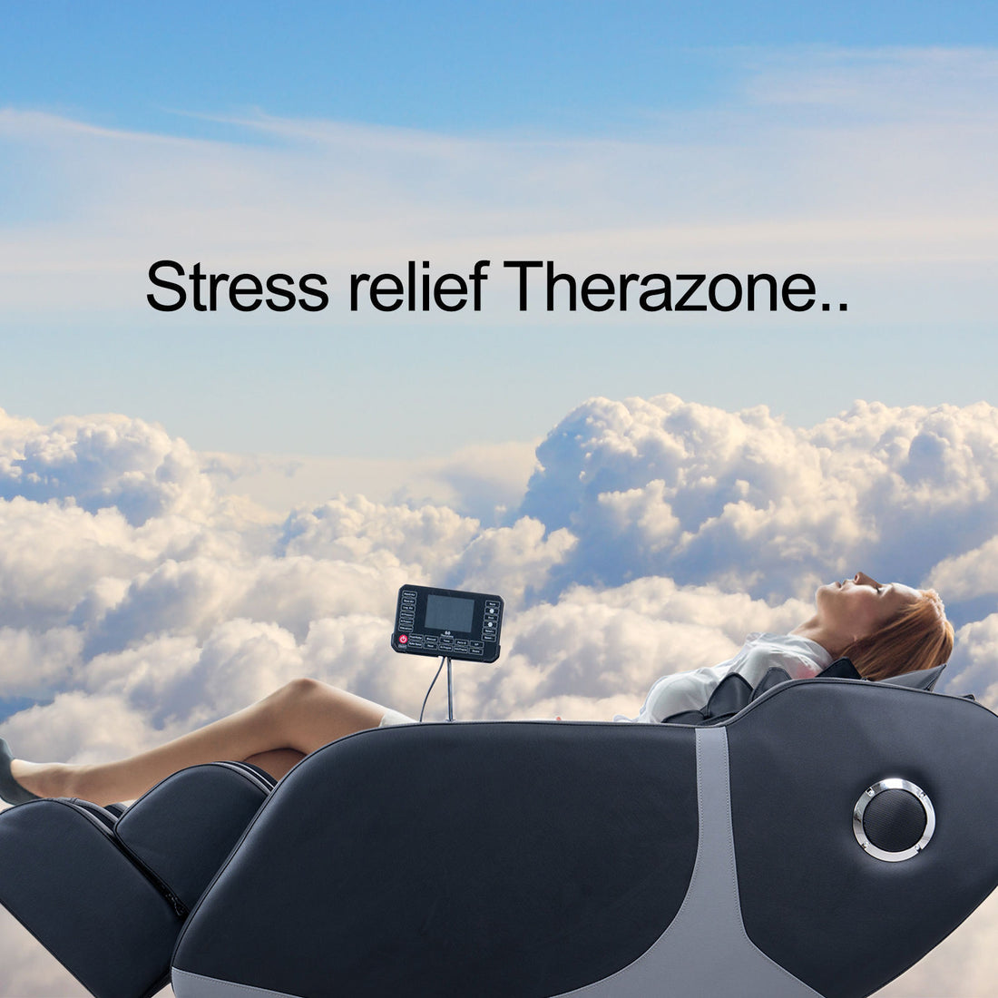 TheraZone Electric Massage Chair Full Body Zero Gravity With Shiatsu Recliner-Massagers-PEROZ Accessories