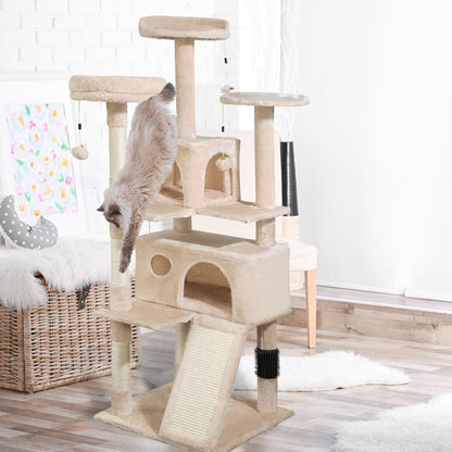 4Paws Cat Tree Scratching Post House Furniture Bed Luxury Plush Play-Beds &amp; Furniture-PEROZ Accessories