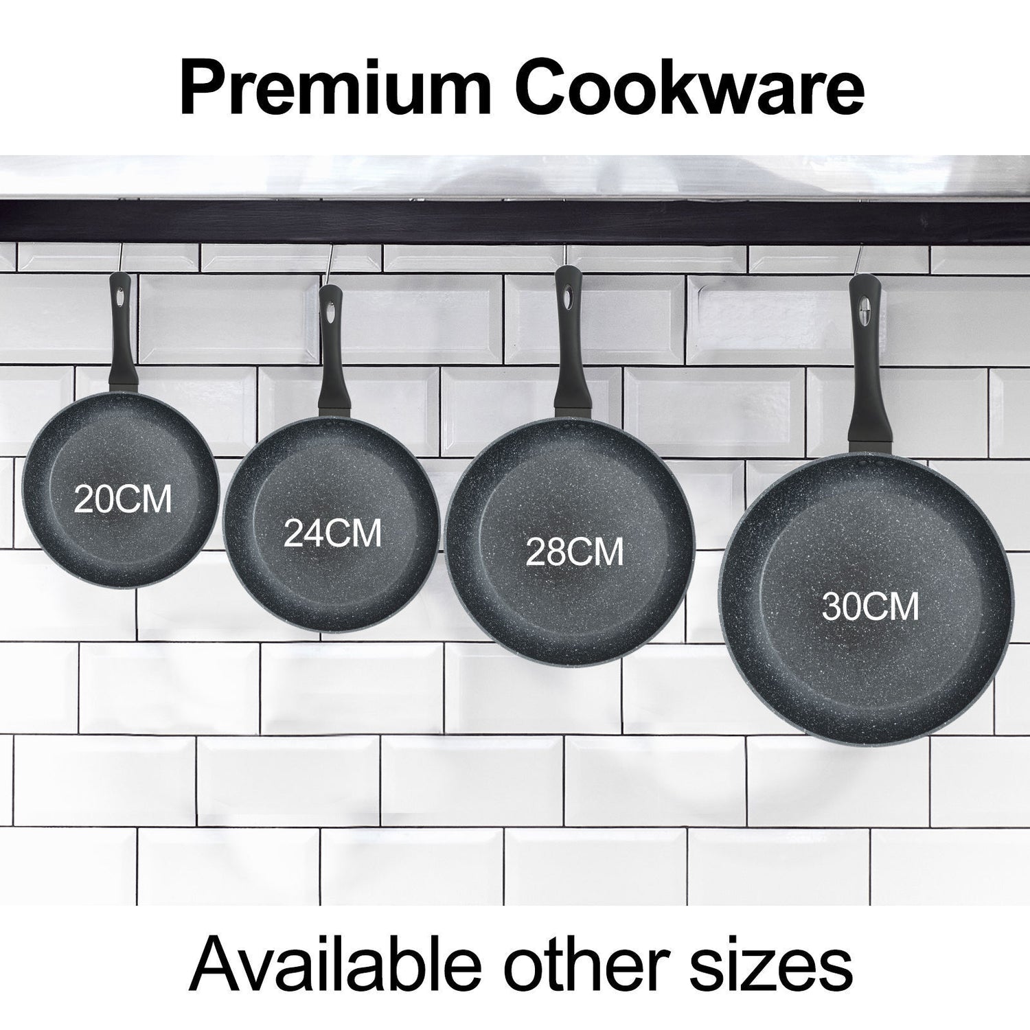 Stone Chef Forged Frying Pan Cookware Kitchen Fry Pan - 28cm-Cookware-PEROZ Accessories
