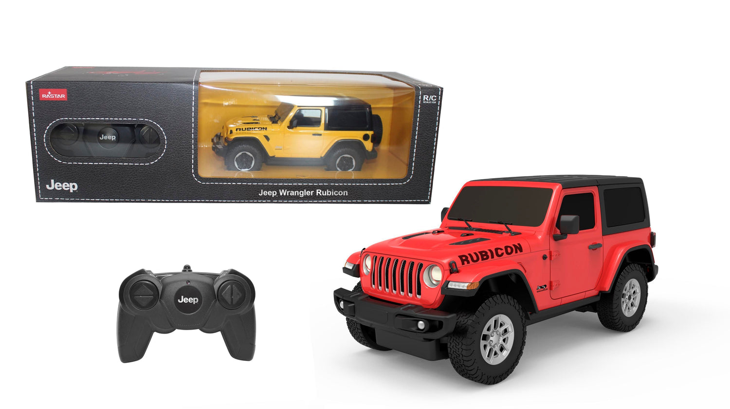 Remote Control Jeep Wrangler Rubicon 1:24 Scale Brand New Sports Car-Vehicles-PEROZ Accessories