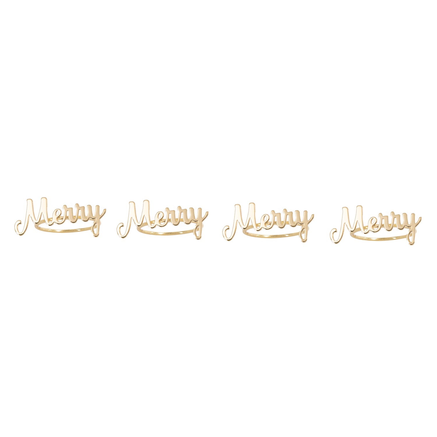 Breakd and Butter Napkin Rings - Merry - - 4 Pack-Decorations-PEROZ Accessories