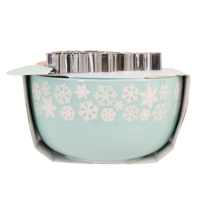 Bread and Butter Electroplate Icy Snowflake Mini Mix Bowl Set-Decorations-PEROZ Accessories