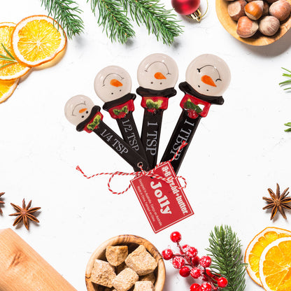 Bread and Butter Snowman Spoons 4 Pack-Decorations-PEROZ Accessories