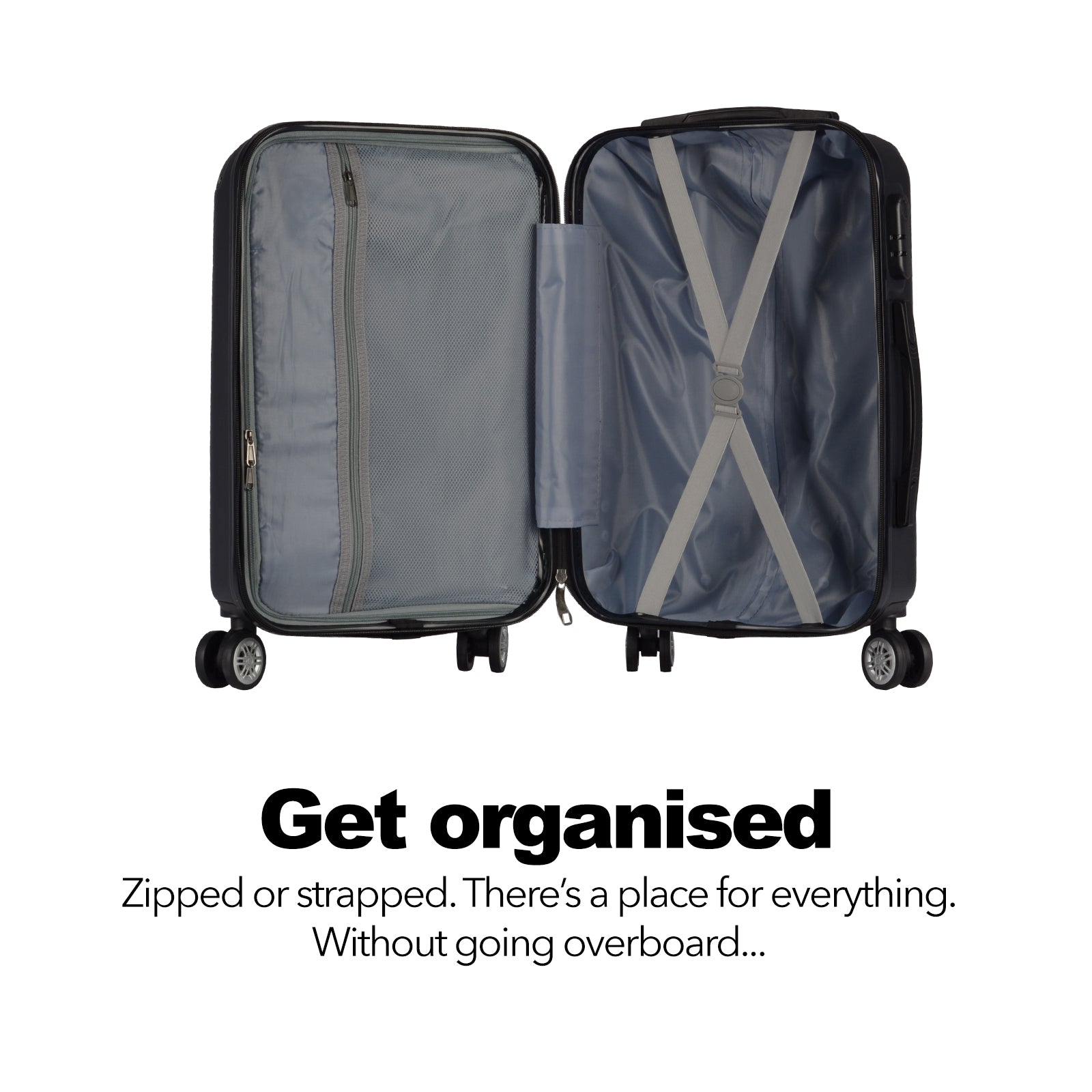Milano Decor Luxury Travel Luggage Set ABS Hard Case Durable Lightweight-Luggage-PEROZ Accessories