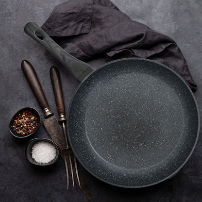 Stone Chef Forged Frying Pan Cookware Kitchen Fry Pan Grey Handle - 20cm-Cookware-PEROZ Accessories