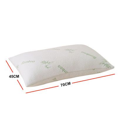 Royal Comfort Bamboo Blend Memory Foam Pillow 45 x 75CM-Bedding-PEROZ Accessories