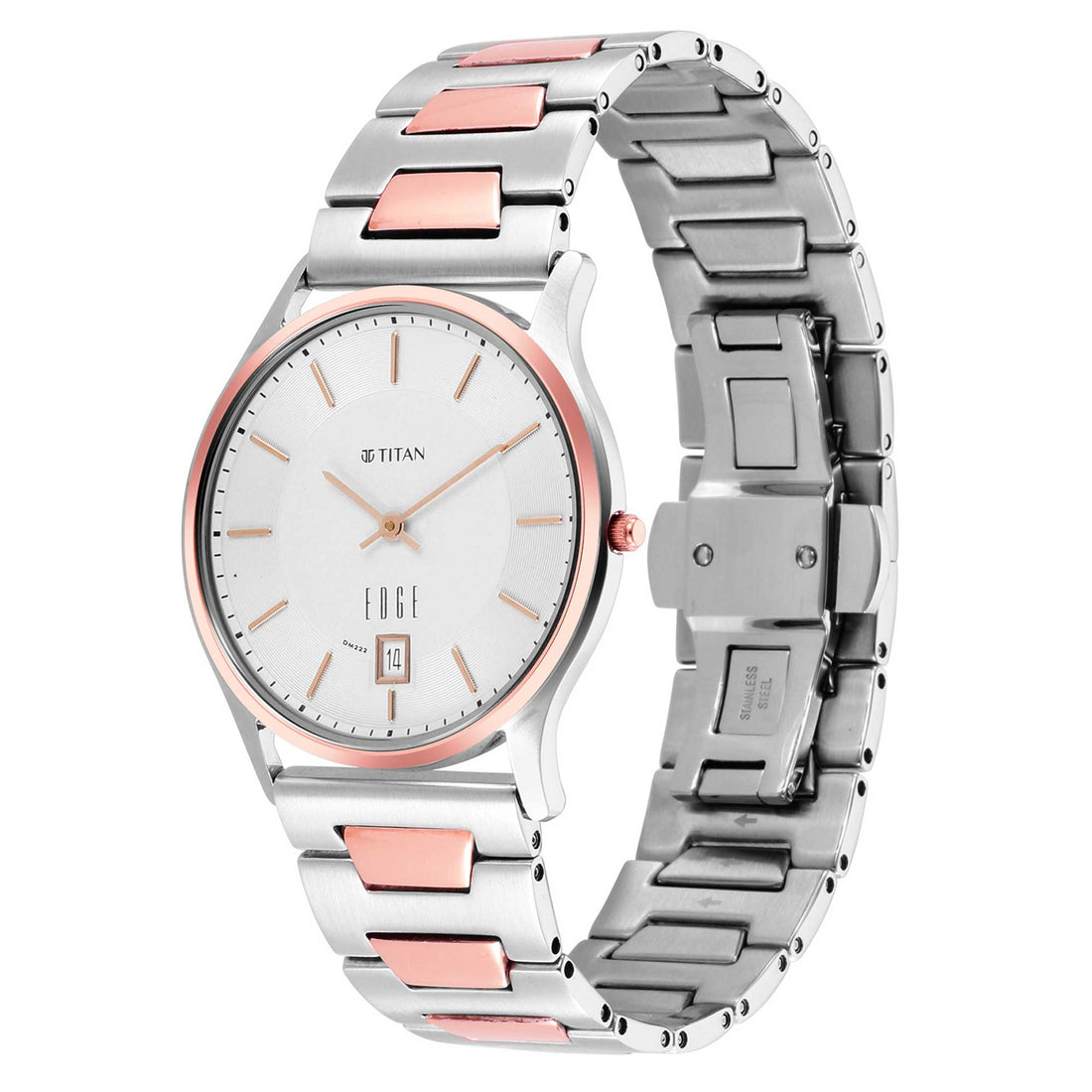Titan Quartz Analogue Silver Dial Stainless Steel Strap Watch for Men-PEROZ Accessories