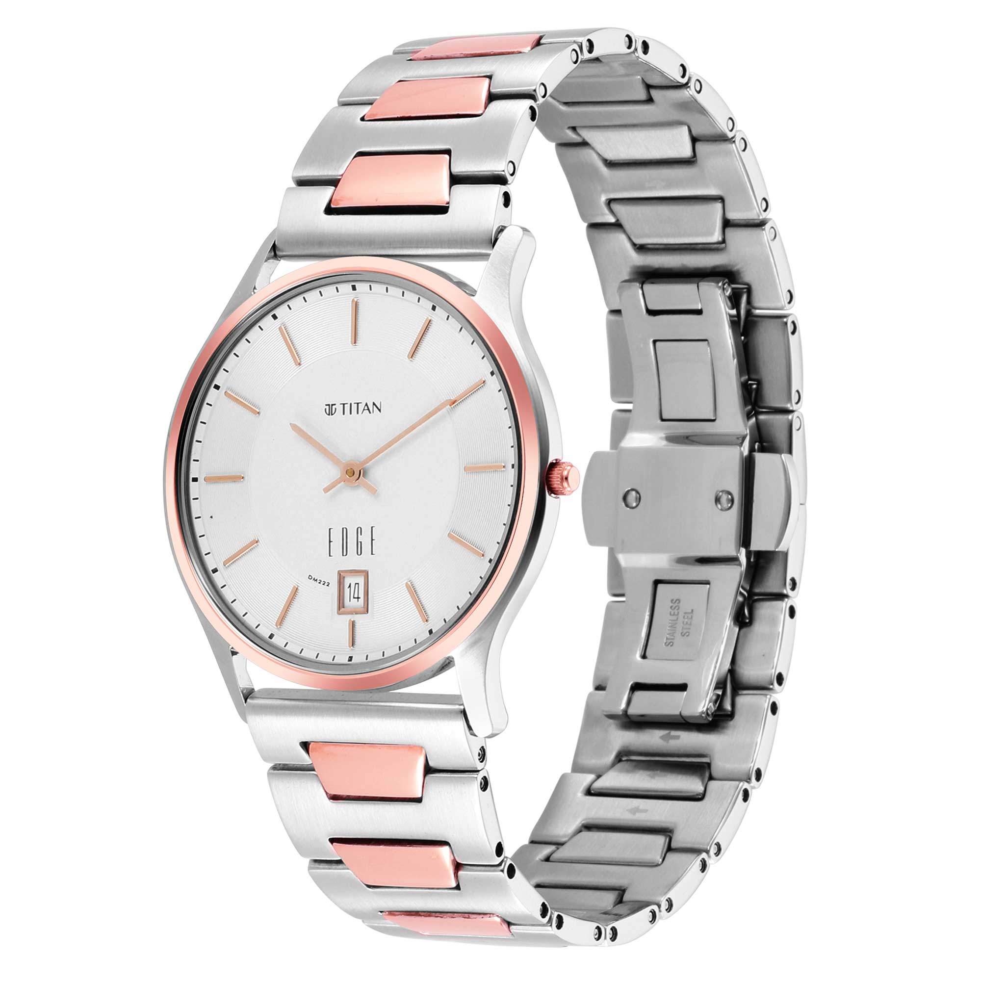 Titan Quartz Analogue Silver Dial Stainless Steel Strap Watch for Men-PEROZ Accessories