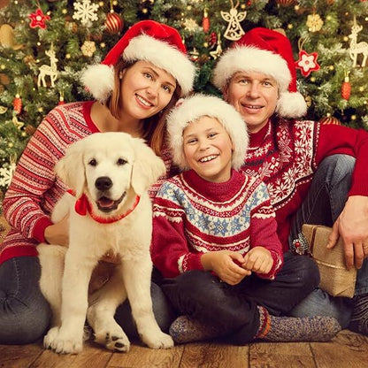 10Pack Christmas Santa Hats for Adults - Extra Thicken Velvet Santa Claus Hats for Women Men Fluffy Plush Xmas Hats Christmas Party Supplies New Year&