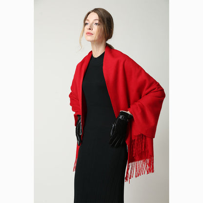 Ugg Cashmere &amp; Wool Wrap Red-Wrap-PEROZ Accessories