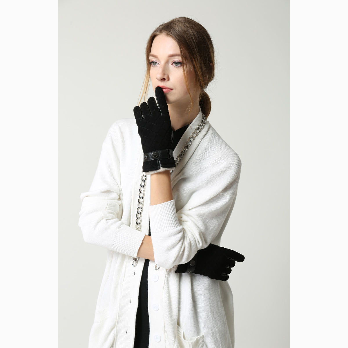 Ugg Ladies Quilted Ts Glove-Gloves-PEROZ Accessories
