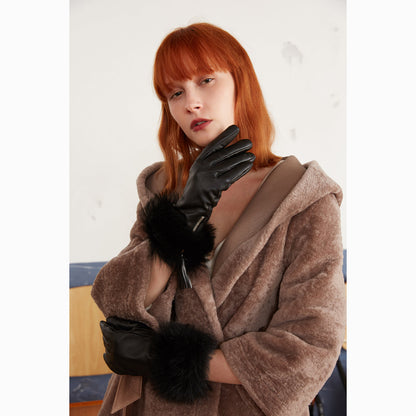 Ugg Gianna Touch Screen Fur Glove-Gloves-PEROZ Accessories