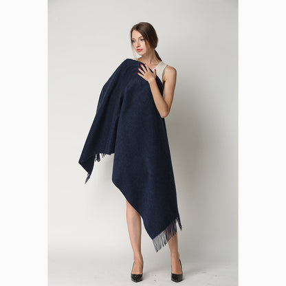 Ugg Cashmere &amp; Wool Wrap Navy-Wrap-PEROZ Accessories