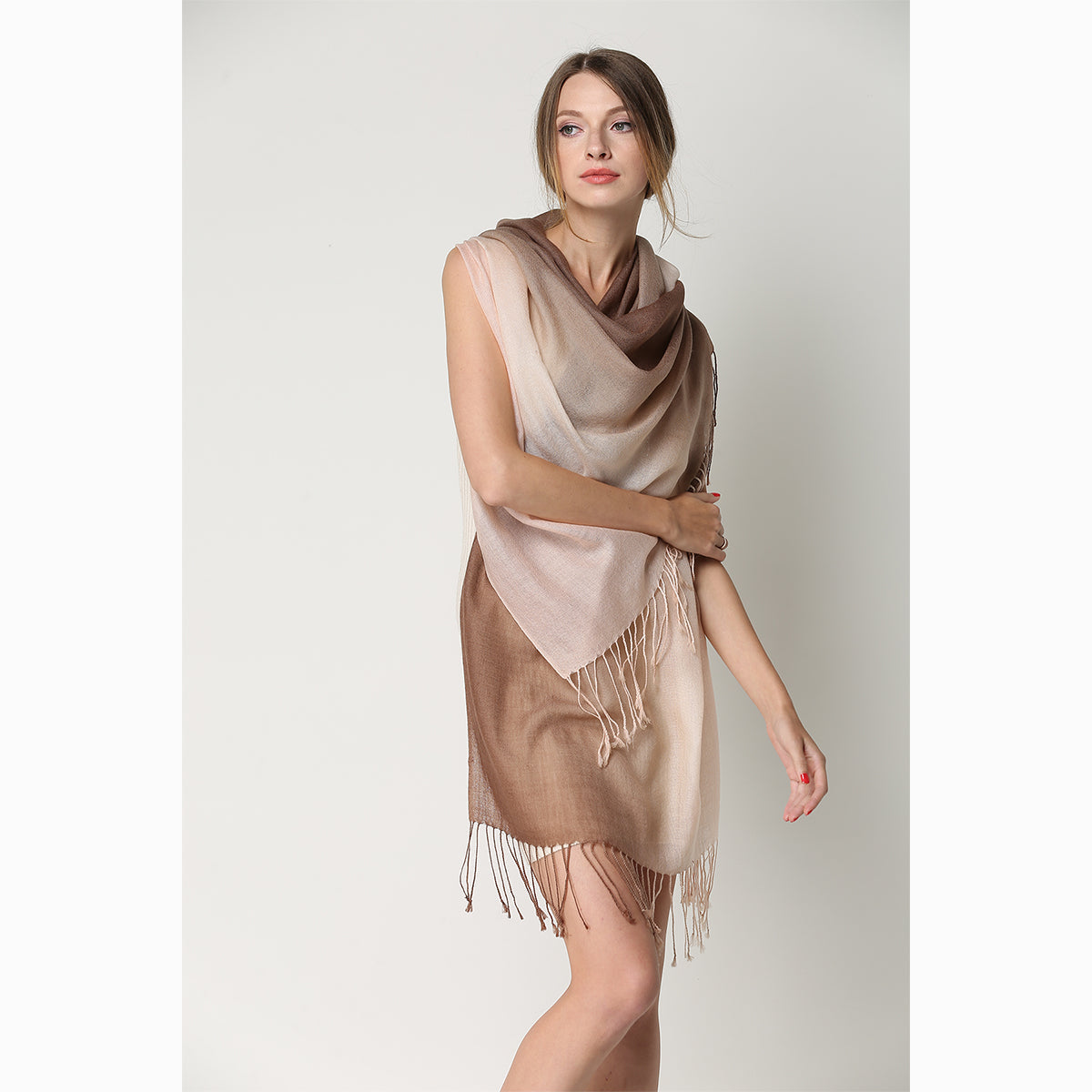 Ugg 100% Merino Wool Tie Dye Scarf Pink and Brown-Scarves-PEROZ Accessories