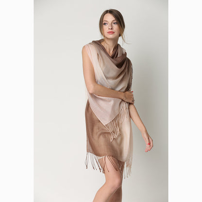 Ugg 100% Merino Wool Tie Dye Scarf Pink and Brown-Scarves-PEROZ Accessories