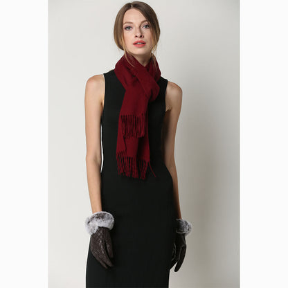 Ugg 100% Wool Scarf Red-Scarves-PEROZ Accessories