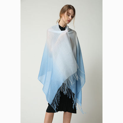 Ugg 100% Merino Wool Tie Dye Scarf Dawn and Blue-Scarves-PEROZ Accessories