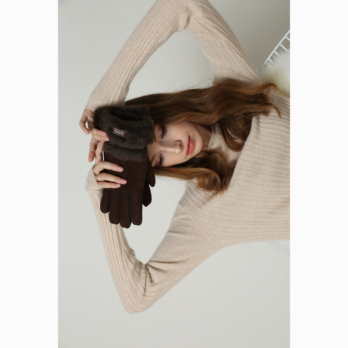 Ugg Sheepskin Double Cuff Glove-Gloves-PEROZ Accessories