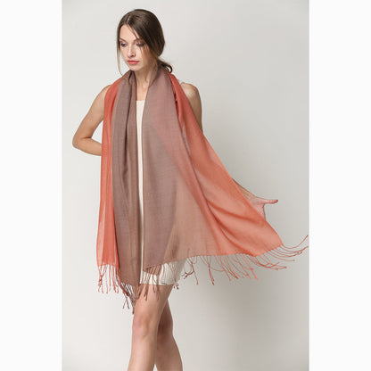 Ugg 100% Merino Wool Tie Dye Scarf Coral and Haze-Scarves-PEROZ Accessories