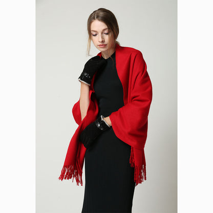 Ugg Cashmere &amp; Wool Wrap Red-Wrap-PEROZ Accessories