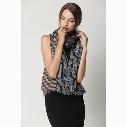 Ugg 100% Australian Merino Wool Scarf Ming Blue-Scarves-PEROZ Accessories