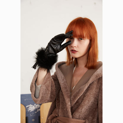 Ugg Gianna Touch Screen Fur Glove-Gloves-PEROZ Accessories