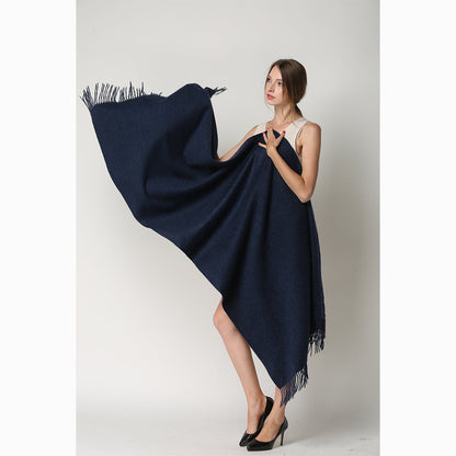Ugg Cashmere &amp; Wool Wrap Navy-Wrap-PEROZ Accessories
