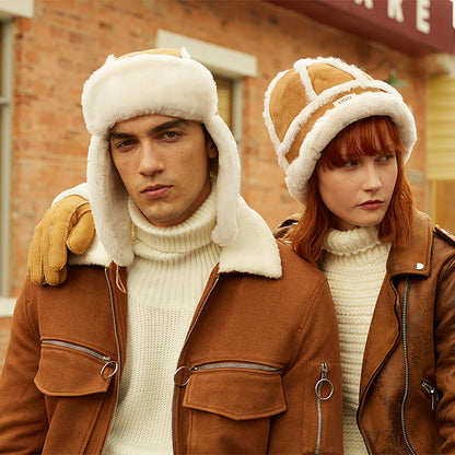 Ugg Button Aviator Hat-Hats-PEROZ Accessories